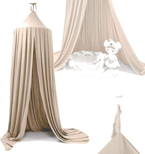 Baldakin gardin tipitelt hengende beige