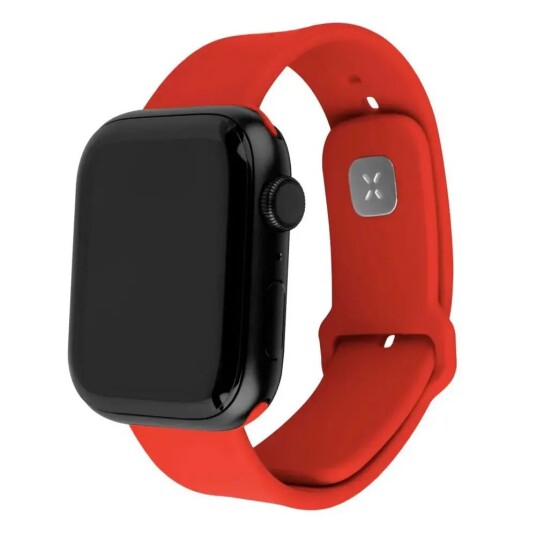 Fixed Apple Watch (38 / 40 / SE / 41mm) Sporty Silikonremsett - Rød