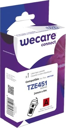 Wecare Red Background With Black Letters Rull 2,4 Cm X 8 M 1 KassettEr Merketape For Brother Pt D600 P Touch Pt 2430 3600 7600 9800 D800 E500 E550 H500 P750 P900 Wecare Red Background With Black Letters Rull 2,4 Cm X 8 M 1 KassettEr Merketape For Brother Pt D600 P Touch Pt 2430 3600 7600 9800 D800 E500 E550 H500 P750 P900