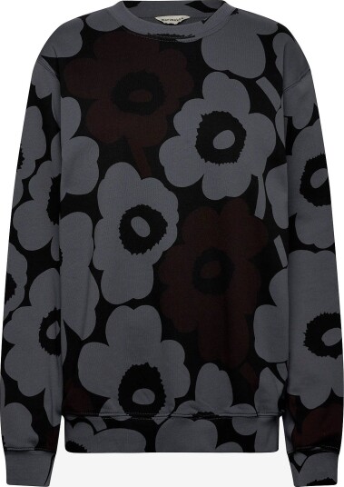 Marimekko Loisto Pieni Unikko BLACK GREY DARK BROWN L Marimekko Loisto Pieni Unikko BLACK GREY DARK BROWN L