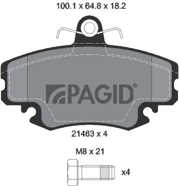 PAGID T1629N Bremseklosser PAGID T1629N Bremseklosser