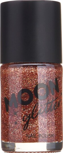 Rosé Gullfarget Neglelakk med Holografisk Glitter
