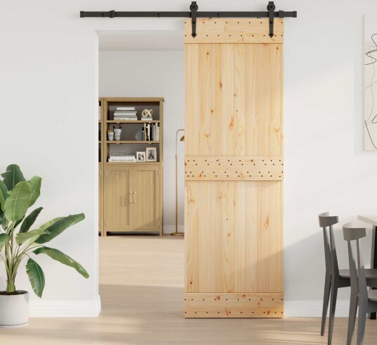  Skyvedør NARVIK Naturlig og svart 70 x 210 cm 152,5 cm