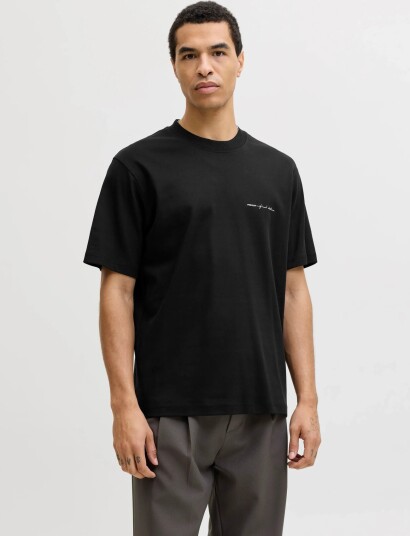 Jack & Jones Jprblaowen Ss Branding Tee Sn Black XL