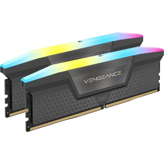 CORSAIR 32GB 2 x 16GB DDR5 6000MHz Vengeance RGB LED AMD EXPO Cool Grey Heatspreader 1.4V