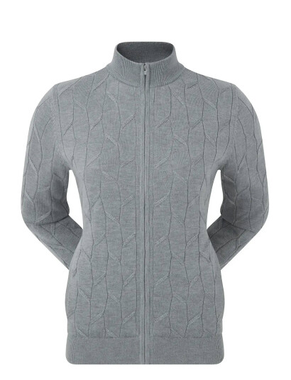 FootJoy Full-Zip Lined Pullover - Grey - M
