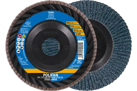 Pferd Polifan Lamellskiver Av Zirkonia Aluminiumoksid Z Psf Trim Steelox 11,5 Cm 10 Stk