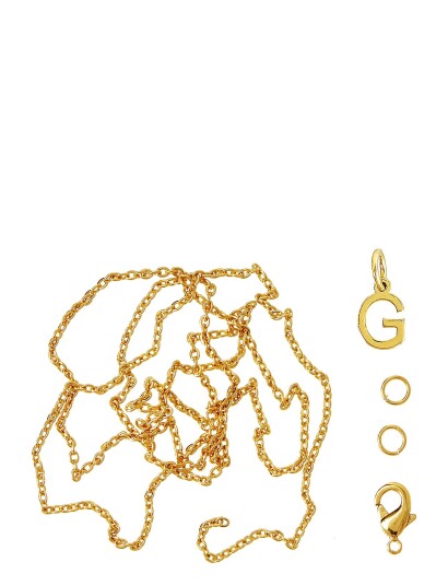 Me & My Box Letter G Gp With O-Ring, Chain And Clasp - Gold - ONE SIZE
