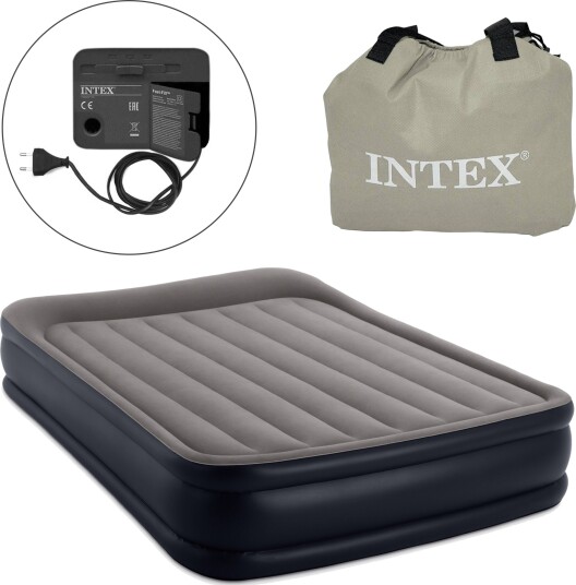 Intex DuraBeam+ Deluxe Pillow Rest Raised Dobbel Madrass Rektangel Inne & Ute Innebygd luftpumpe