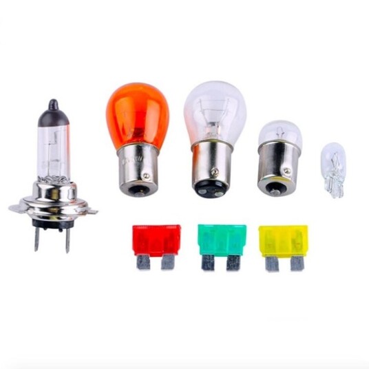 Reservedelssett med lamper for bil 8 deler H7