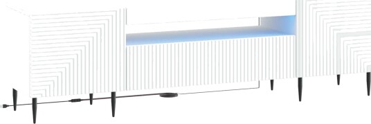 vidaXL LED TV skap Hvit Konstruert tre