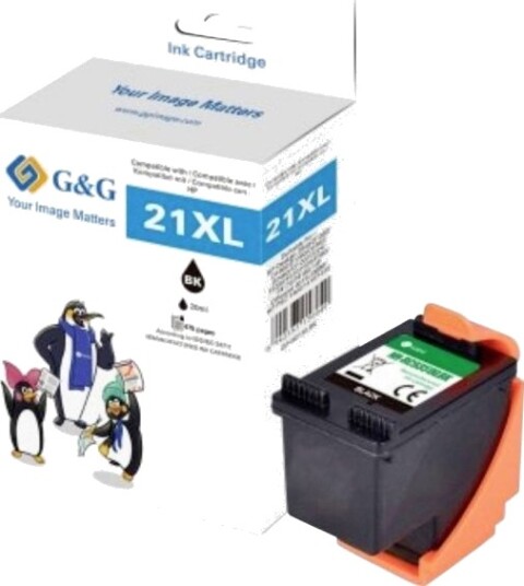 G&G GP H21XLBK svart blekkpatron