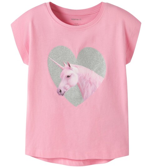 Name It T skjorte   NmfVotia   Rosa Drikk/Glitter Unicorn   Name It   3 år 98   T skjorte