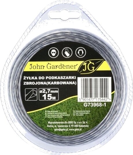 Geko Trådspole Til Ryddesag Armert Riflet 2,7 Mm X 15 M 10/80