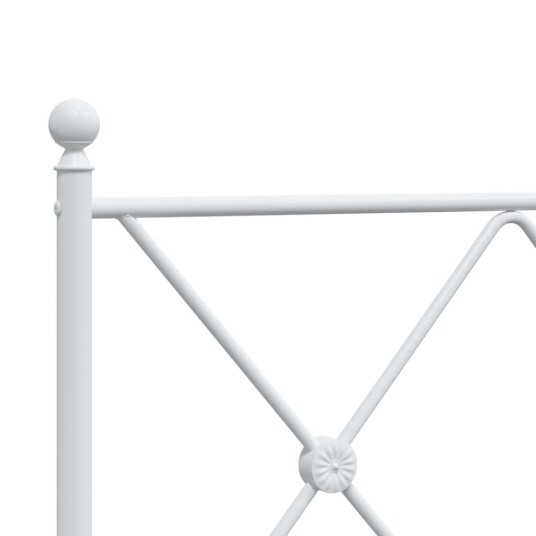 Sengegavl i metall hvit 137 cm 8721012374676