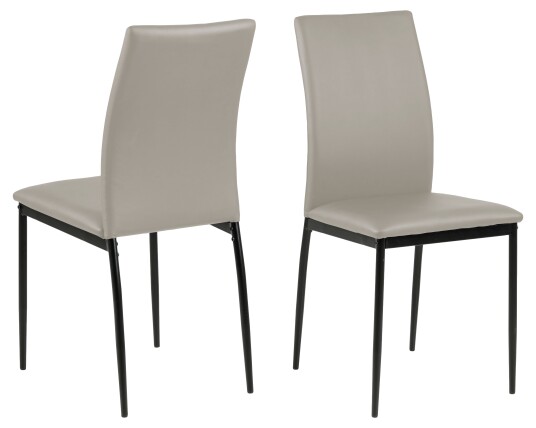 Des spisestuestoler taupe.
