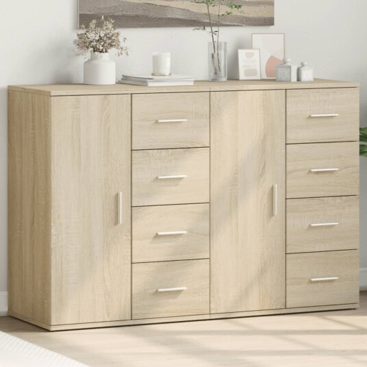 Skjenker 2 stk sonoma eik 59x39x80 cm konstruert tre
