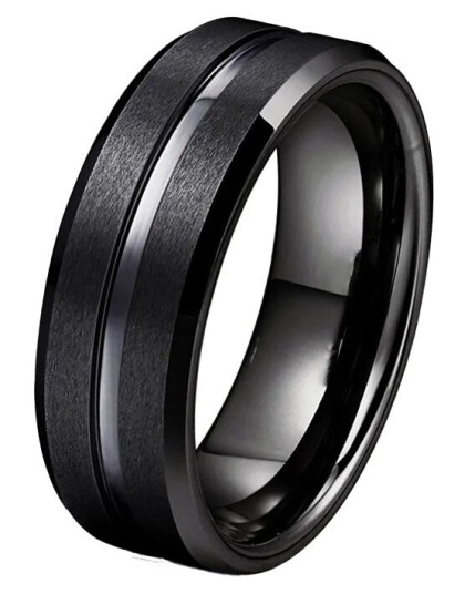 Auxere Ring Rustfritt Stål KXD1005-59 - Herre - Stainless Steel