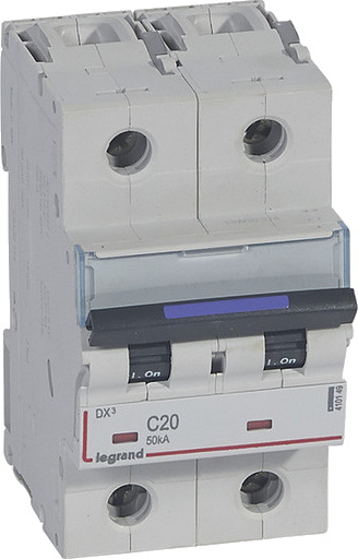 Legrand DX3 MCB automatsikring C20 2P 3M 50kA