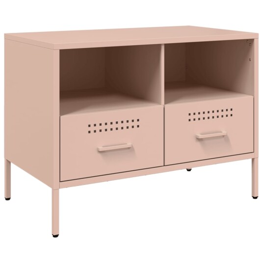 TV-benk rosa 68x39x43,5 cm kaldvalset stål 843044