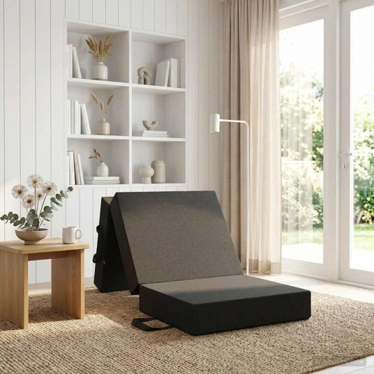 vidaXL Sammenleggbar sofabed 75 x 67 x 45 cm Mørkegrå vidaXL Sammenleggbar sofabed 75 x 67 x 45 cm Mørkegrå