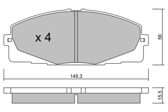 Bremseklosser AISIN BPTO 1025
