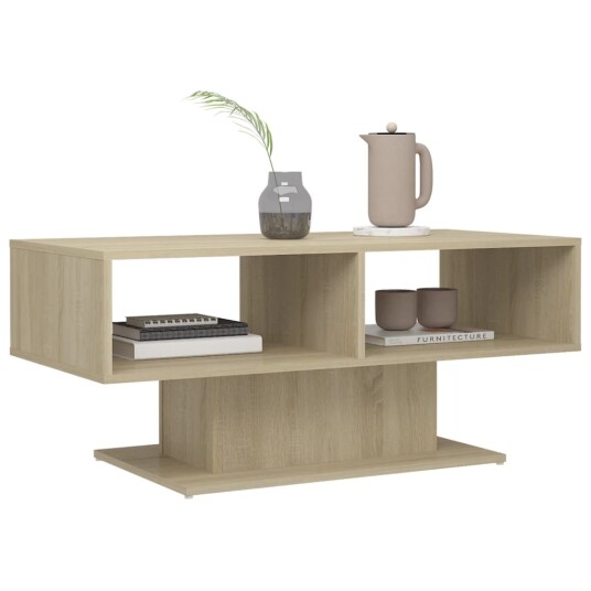 vidaXL Salongbord sonoma eik 103,5x50x44,5 cm sponplate