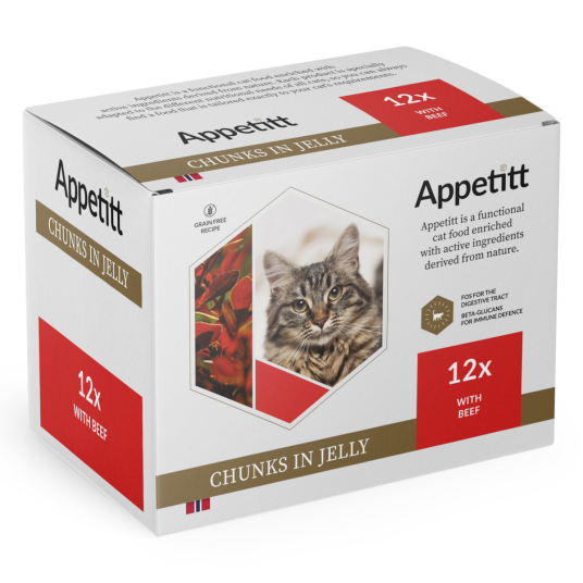 Appetitt App Cat Pouch M Storfe 12 Pk