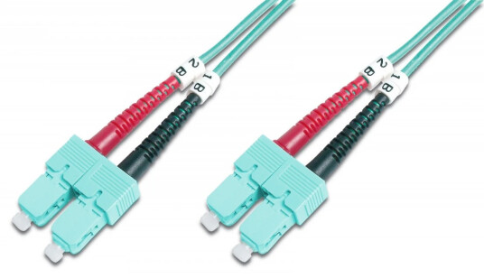 Digitus OM3 Fiber Patchkabel 3m SC/SC 10 Gbit/s Aqua