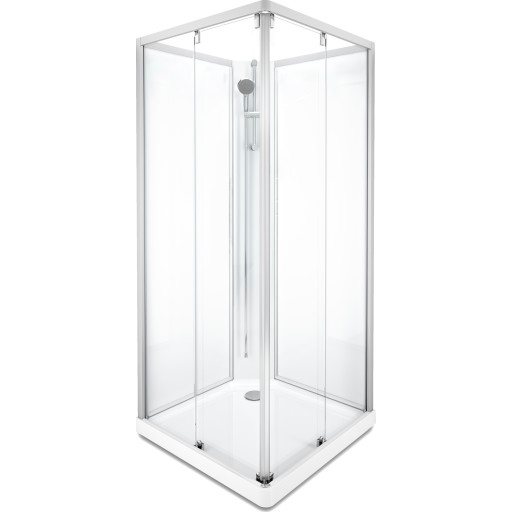 Contura Showerama Classic dusjkabinett, 90x90 cm, alu matt profil, klart glass