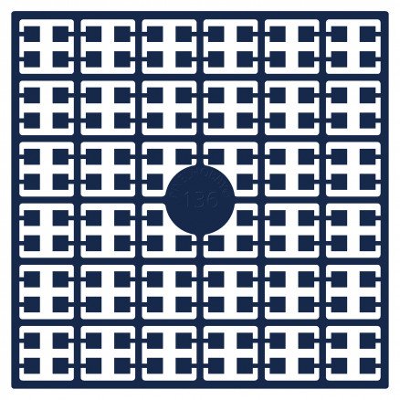 Pixelhobby Midi perler 136 mørk marineblå 2x2mm 140 piksler