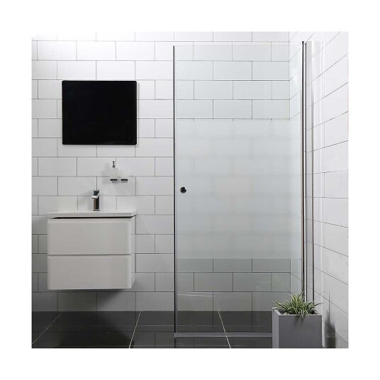Bathlife Allsidig Dusjdør 70 cm, Sølv profil/Delvis frostet glass Bathlife Allsidig Dusjdør 70 cm, Sølv profil/Delvis frostet glass