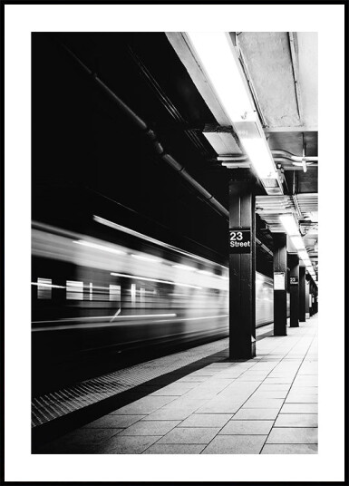 23 Street New York B&W Plakat Plakat / 70x100cm