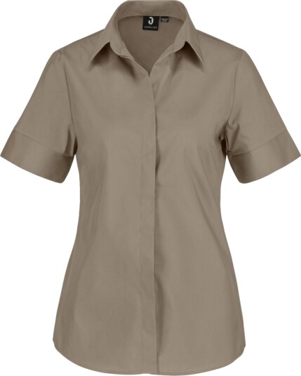 JOBELINE Damebluse Fiore kortermet; Størrelse 38; Gråbrun/taupe