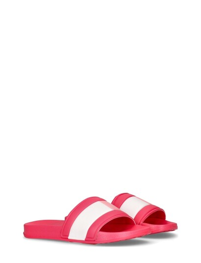 Tommy Hilfiger Girl Flag Print Pool Slide - Pink - 32/21CM