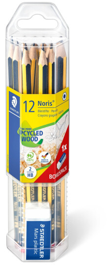 Staedtler Set pencil Noris + eraser 100% PEFC