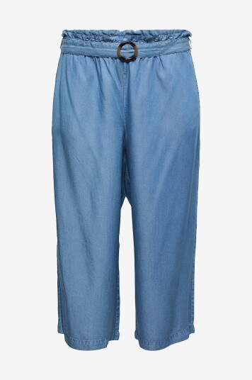 Vero Moda Curve   Bukser vmcBree HR Tencel Belt Culotte Pant   Blå