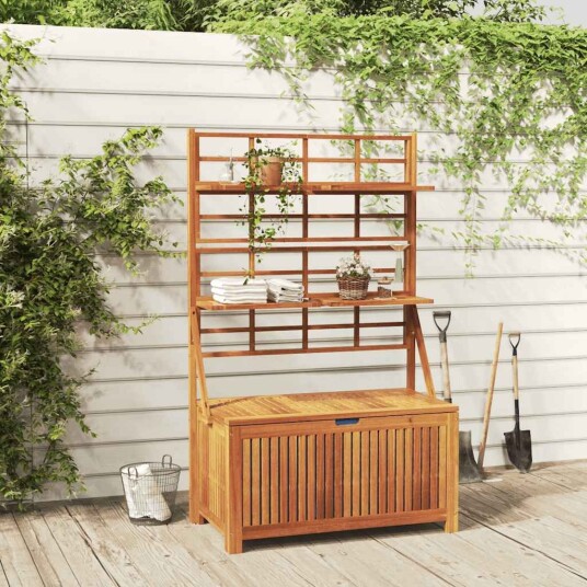 Oppbevaringsboks med espalier 99x55x160 cm heltre akasie
