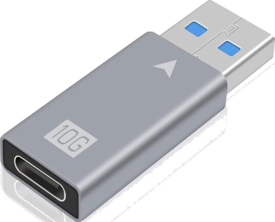 NÖRDIC USB3.2 Gen2 USB-C til USB-A-adapter 10Gbps metall