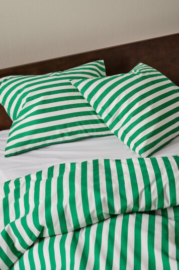 Jotex Putevar 2pk 50x60 Cm Smaragdgrønn/hvit KAYO 17334611005