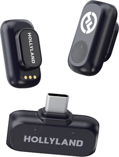 Hollyland LARK A1 Mini Duo Mikrofonsett med USB-C Mottaker 200m Rekkevidde Grå Hollyland LARK A1 Mini Duo Mikrofonsett med USB-C Mottaker 200m Rekkevidde Grå