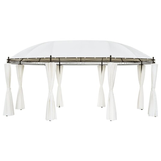 vidaXL Paviljong 530x350x265 cm kremhvit