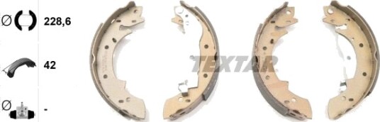 TEXTAR 91033800 Bremsesko sett