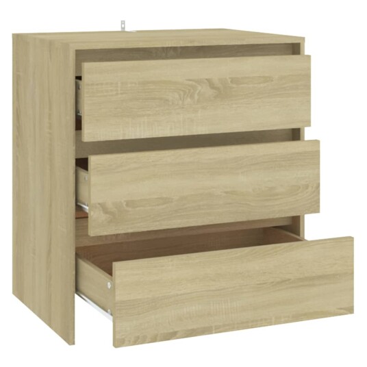 vidaXL Skjenk sonoma eik 70x41x75 cm sponplate