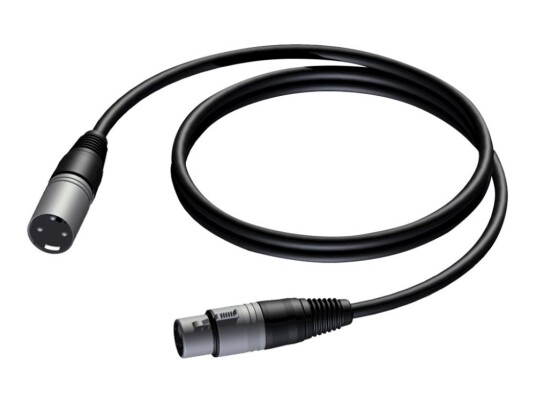 Procab Basic Series Cab901 - Lydkabel - 0.23 Mm² - Xlr3 Hann Til Xlr3 Hunn - 50 Cm - Skjermet - Svart