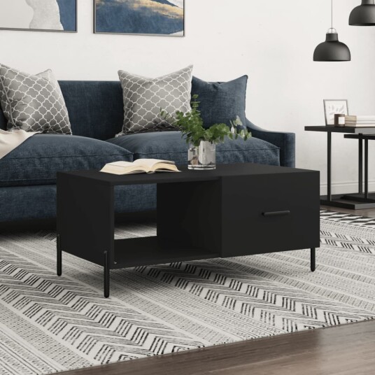 Salongbord svart 90x50x40 cm konstruert tre 8720845441418