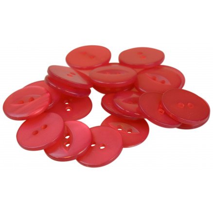 Infinity Hearts Knapper Akryl Cerise 19mm 20 stk