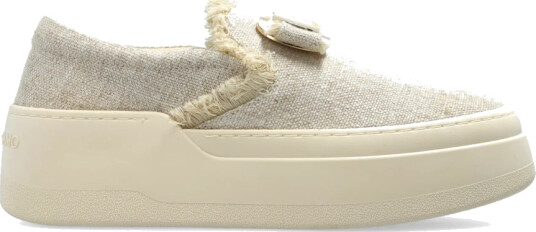 Ferragamo Dame Sko Beige 40 1/2 EU,