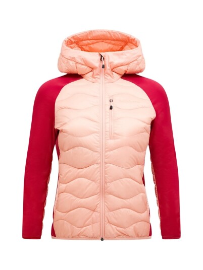 Peak Performance Peak Performance W Helium Down Hybrid Hood Peach Fuzz/tech Burgundy/ M