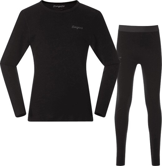 Bergans Kids/Junior Allround Merino Baselayer Set Kids/Junior Black, 152